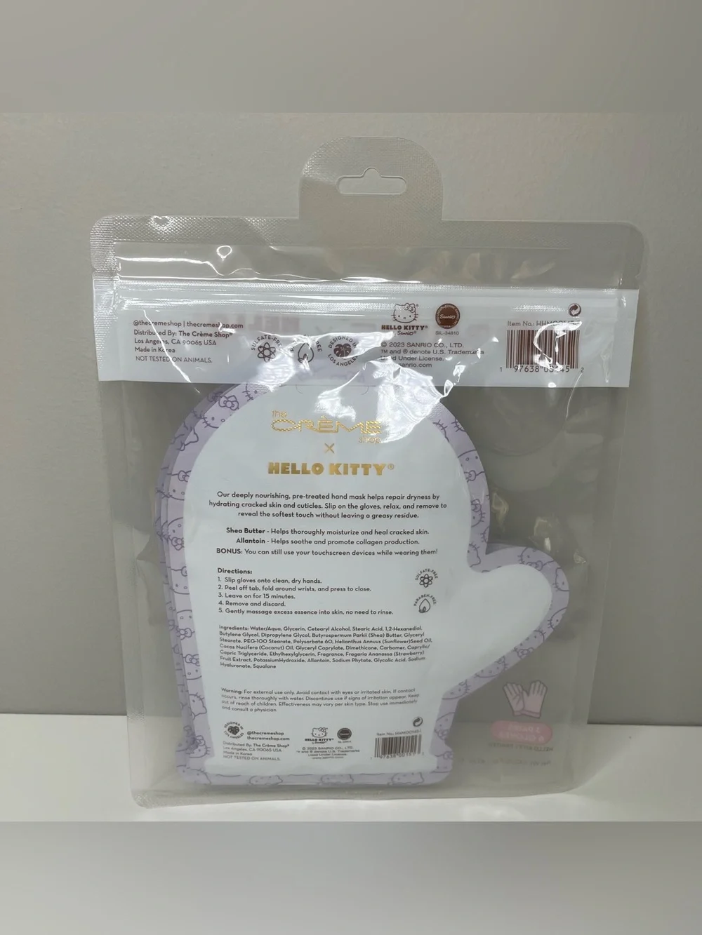 Creme X Hello Kitty Deep Moisturizing Hand Mask (3 Pairs - 6 Gloves) NEW